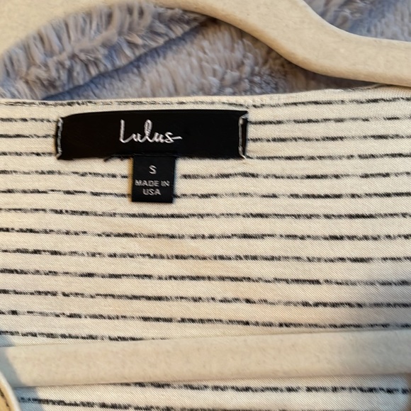 Lulus White Striped Surplice Bodysuit - Picture 4 of 6